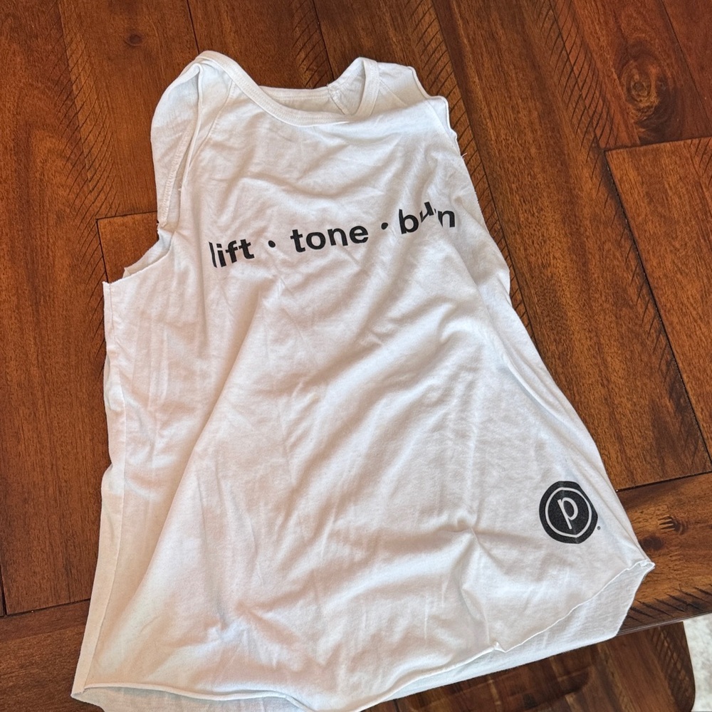 White Sleeveless pure barre tank